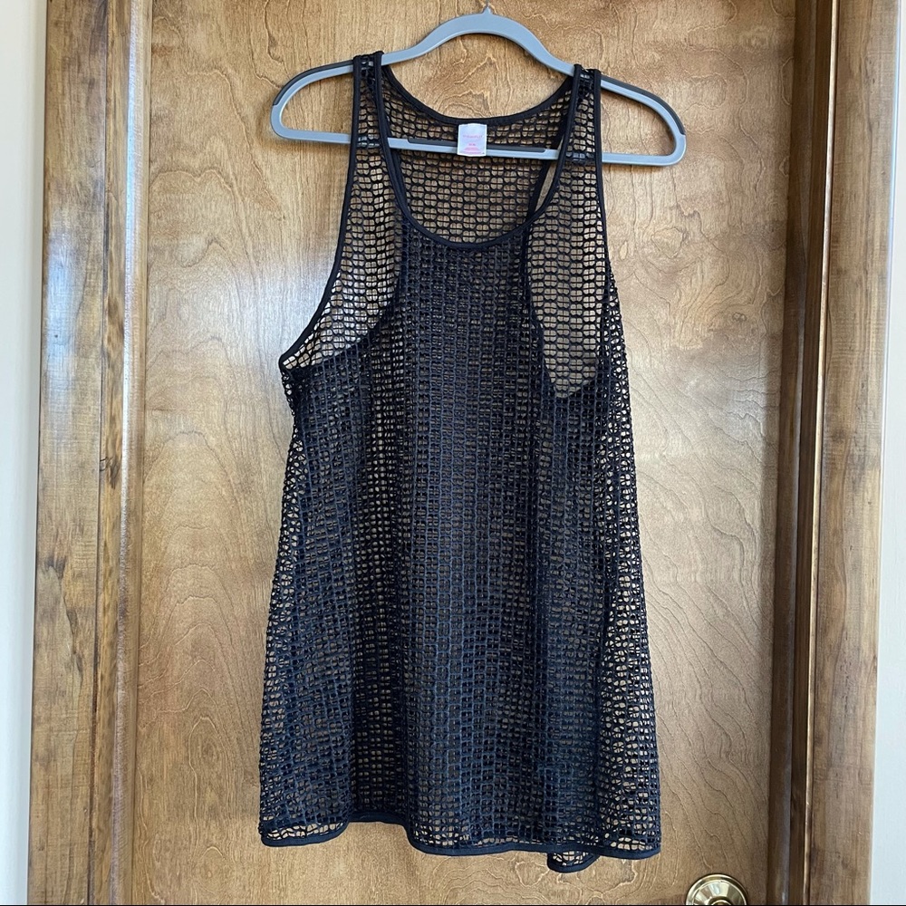 Xhilartion Open Weave Swim Coverup
